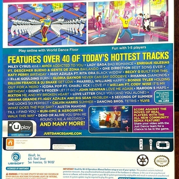 Just Dance 2015 Wii U Game Complete Tested Works Party Music Family Fun - Picture 3 of 6